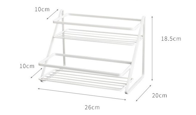 2 Tier Metal Standing Organizer Shelf Storage Holder Spice rack