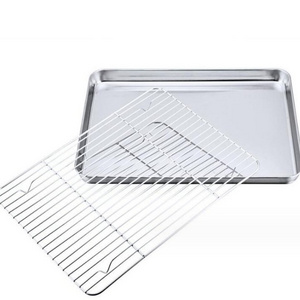 Stainless Steel Baking Cookie Tray and Cooling Rack