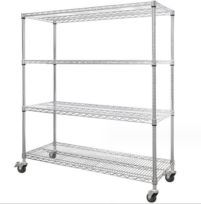 Heavy Duty chrome Metal Storage Wire Shelf Wire Rack Shelving