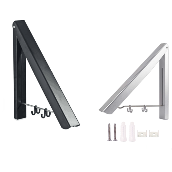 Hot Selling Aluminum alloy Foldable Clothes Rack Wall Mounted Folding Triangle Hanger Retractable Hanging Clothes Airer