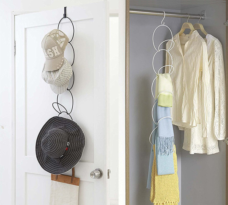 Hanging Hat Rack Over Door Closet Organizer with Hanging Hook