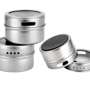 stainless steel magnetic spice jar