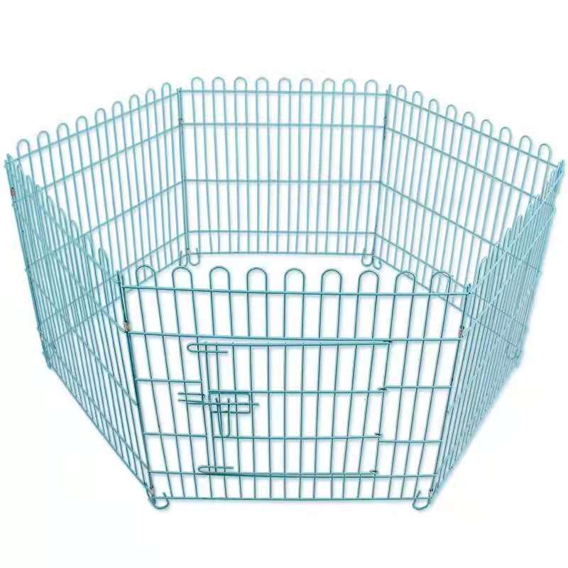 kennel fence metal pet exercise playpen pet cage indoor outdoor dog cage with gate for small animals