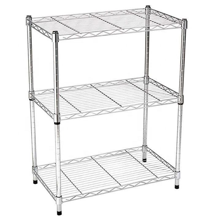 Hot Sales 3-Shelf Metal Wire Shelf Kitchen Storage organizer rack