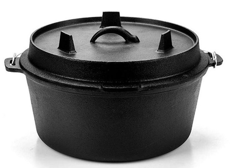 Outdoor Equipment  Hiking Camping Campfire Cookware Pot Cast Iron Dutch Oven