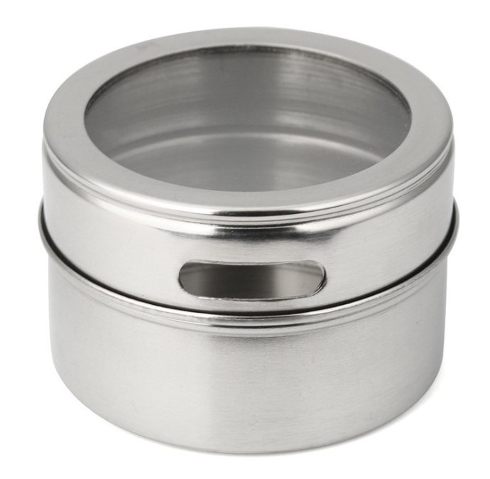 stainless steel magnetic spice jar