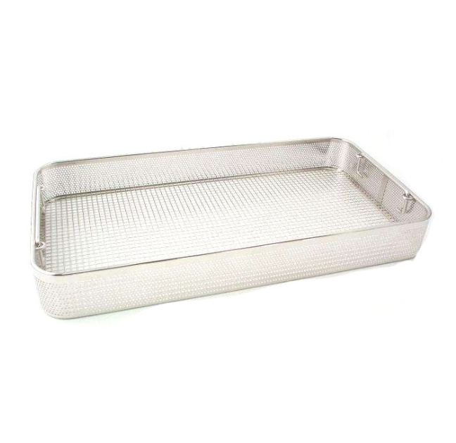 Perforated Base Wire Storage Basket with Side Access