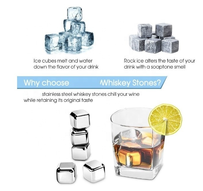 Stainless Steel Reusable Ice Cubes for Bar