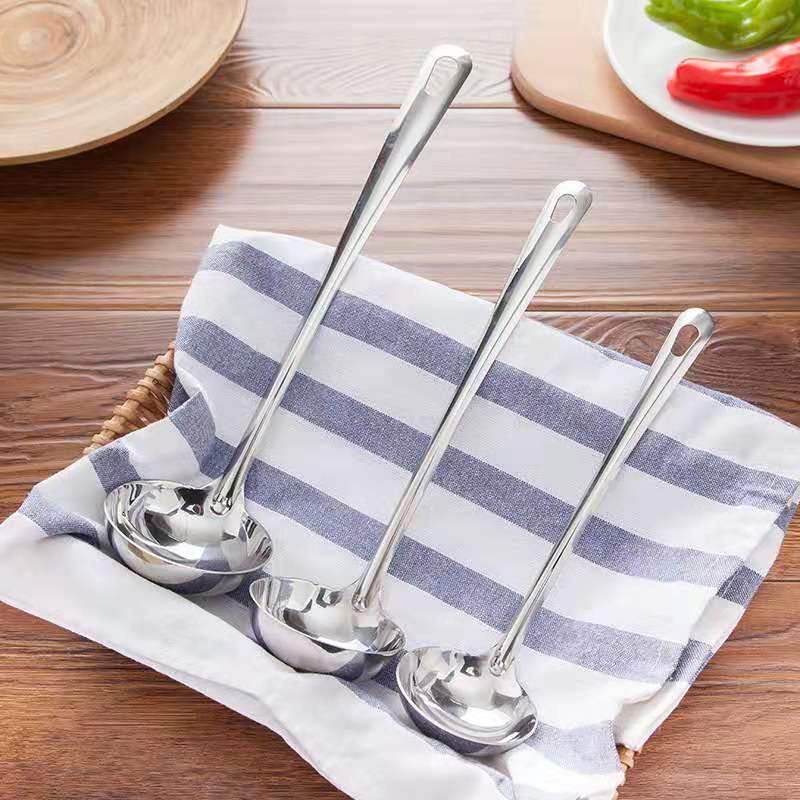 Stainless Steel Long Handle Rice Cooking Spoon Kitchen Utensil Ladle Kitchen Soup Spoon