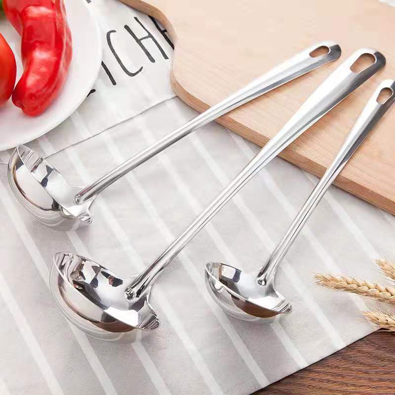 Stainless Steel Long Handle Rice Cooking Spoon Kitchen Utensil Ladle Kitchen Soup Spoon