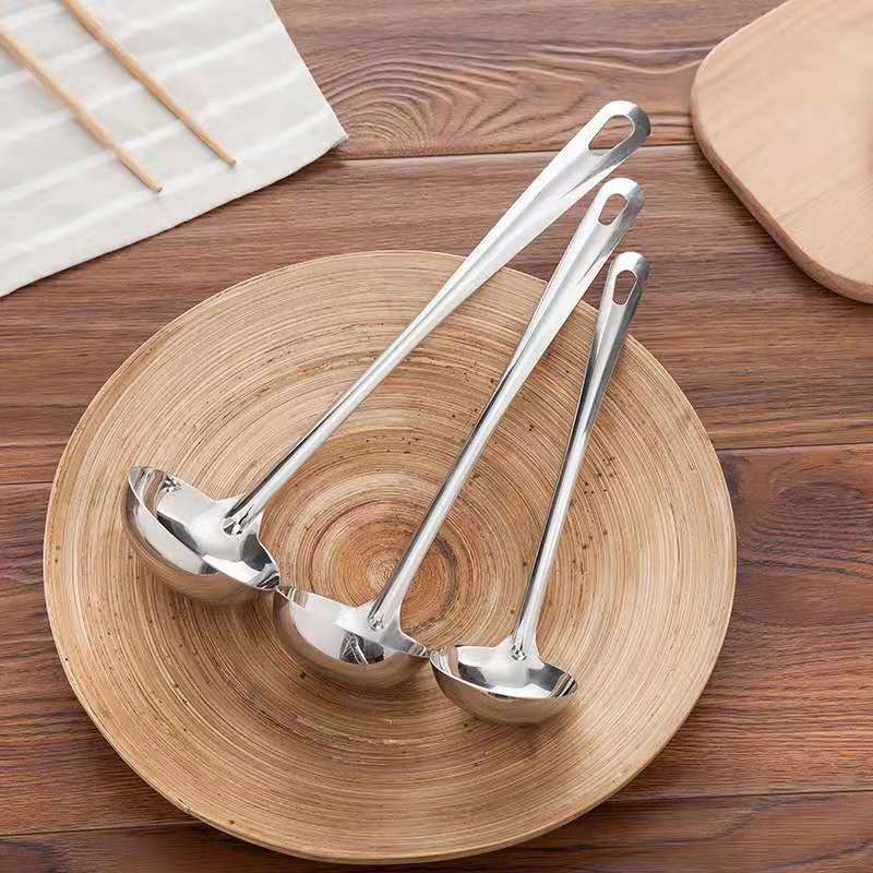 Stainless Steel Long Handle Rice Cooking Spoon Kitchen Utensil Ladle Kitchen Soup Spoon