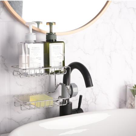 Stainless Steel Kitchen Faucet Rack Sponge Storage Holder