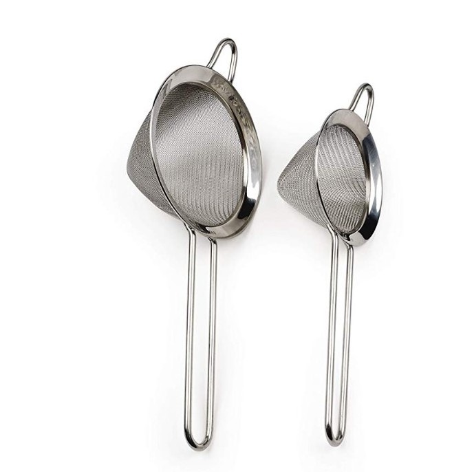 stainless steel cocktail coffee fine mesh conical strainer