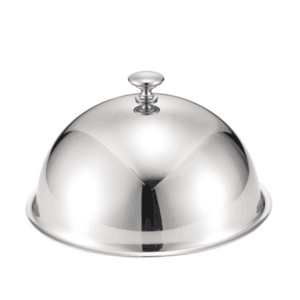 Hot Selling Stainless Steel Restaurant Cloche Serving Dish Food Cover Cheese Melting Dome Steaming Food Cover