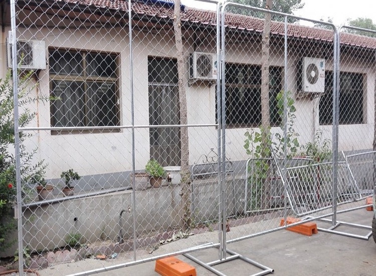 portable chain link fence panels be used temporary fence for construction