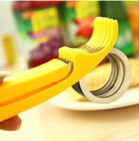 Creative Stainless Steel Kitchen Tools Banana Chopper Fruit Cutter Cucumber Vegetable Peeler slicers