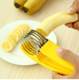 Creative Stainless Steel Kitchen Tools Banana Chopper Fruit Cutter Cucumber Vegetable Peeler slicers