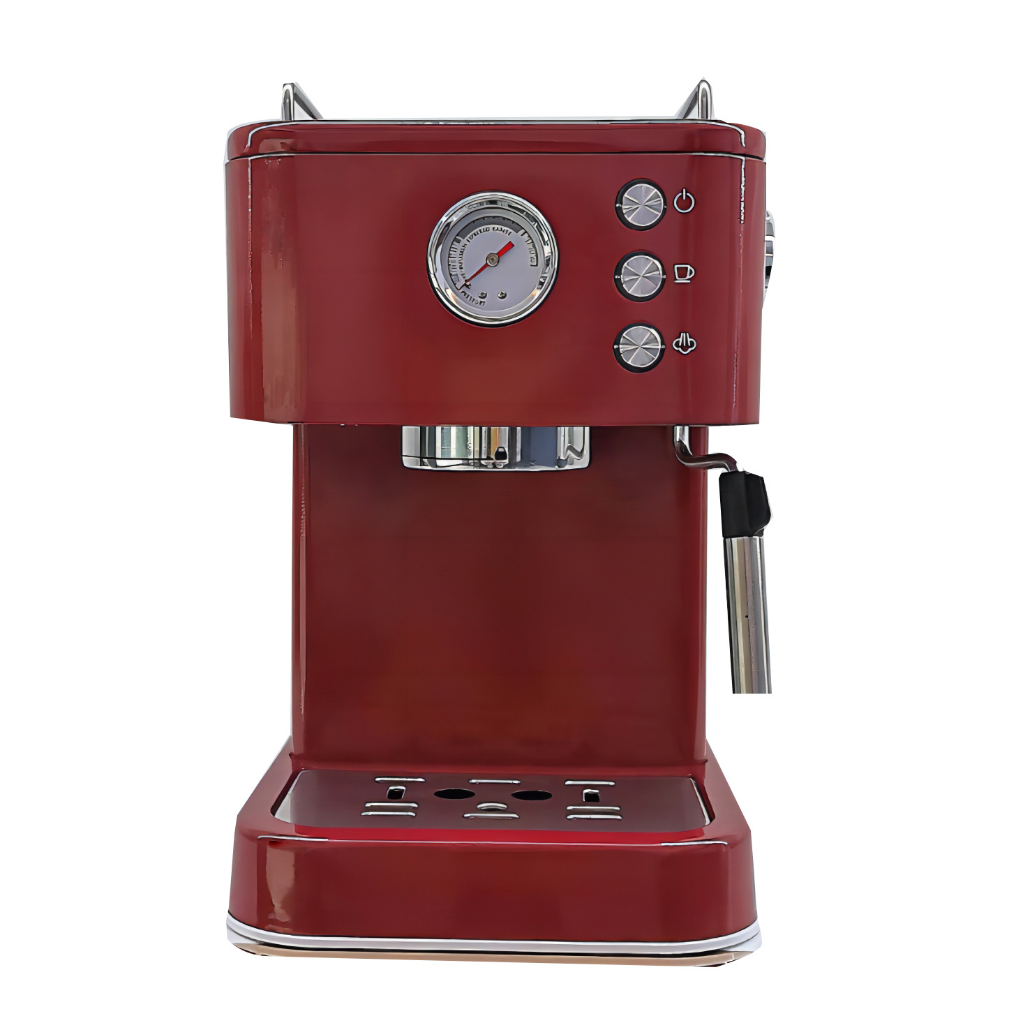 2023 popular boiler system full stainless steel espresso coffee maker with die-casting top cover