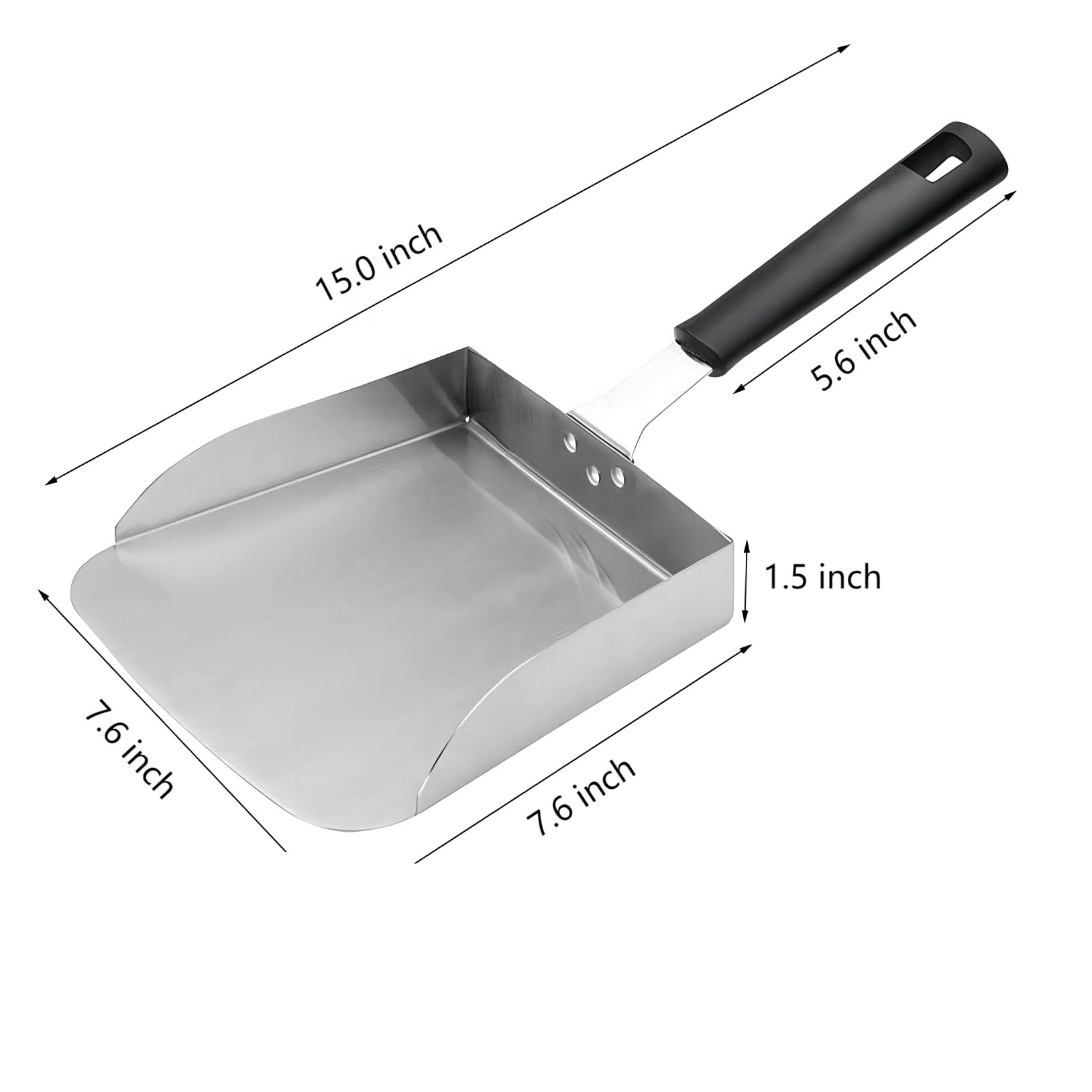 Flat Top Grill Large Stainless Steel Griddle Spatula for Moving Food