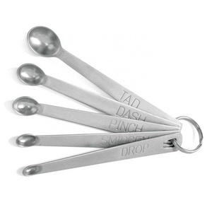 Set of 5 Mini Oval Shape Stainless Steel Measuring Spoons