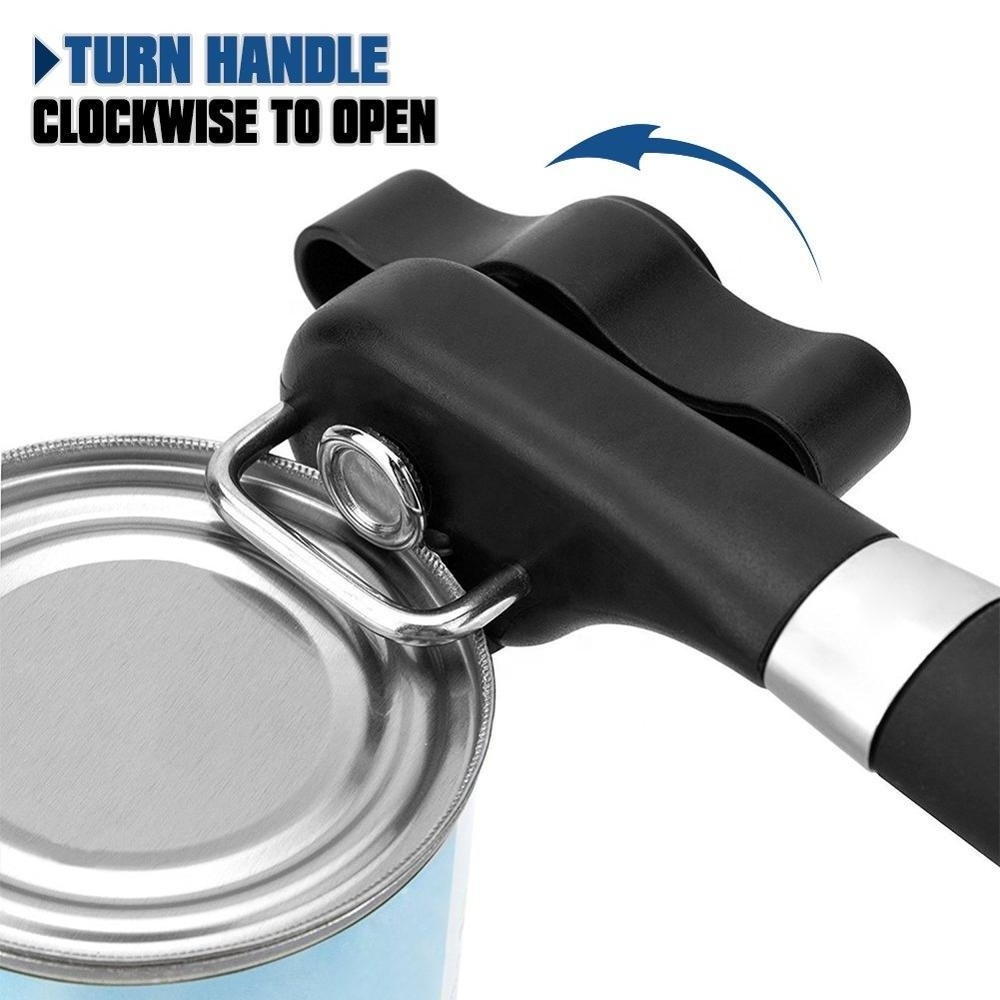 Stainless Steel Sharp Blade Manual Can Opener with Comfortable Grip