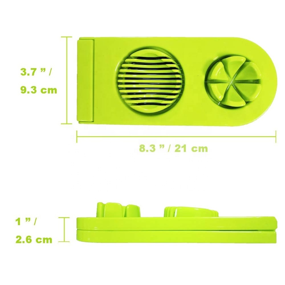 2 In 1 Stainless Steel Egg Cutter for Hard Boiled Egg