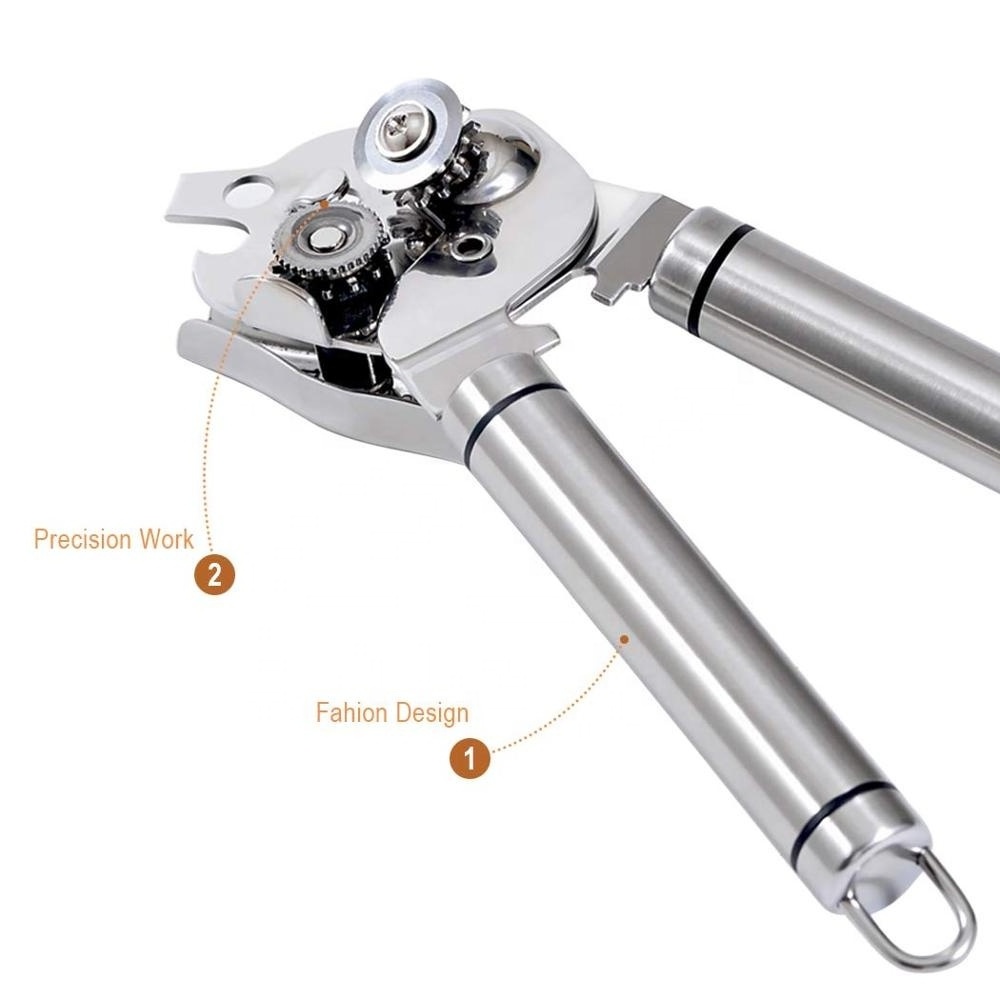 Professional 304 Stainless Steel Manual Can Opener with Ergonomically Designed Handle