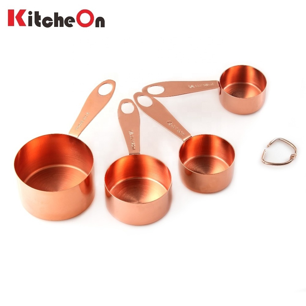 Hot Sale 9 Piece Stainless Steel Copper Measuring Cups and Spoons Set