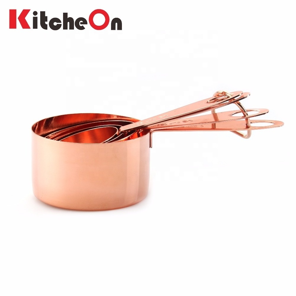 Hot Sale 9 Piece Stainless Steel Copper Measuring Cups and Spoons Set