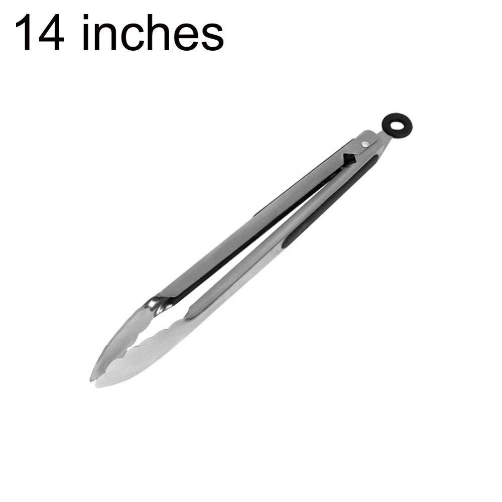 Multipurpose Non-Slip Stainless Steel 14 Inch Food Tong for Salad