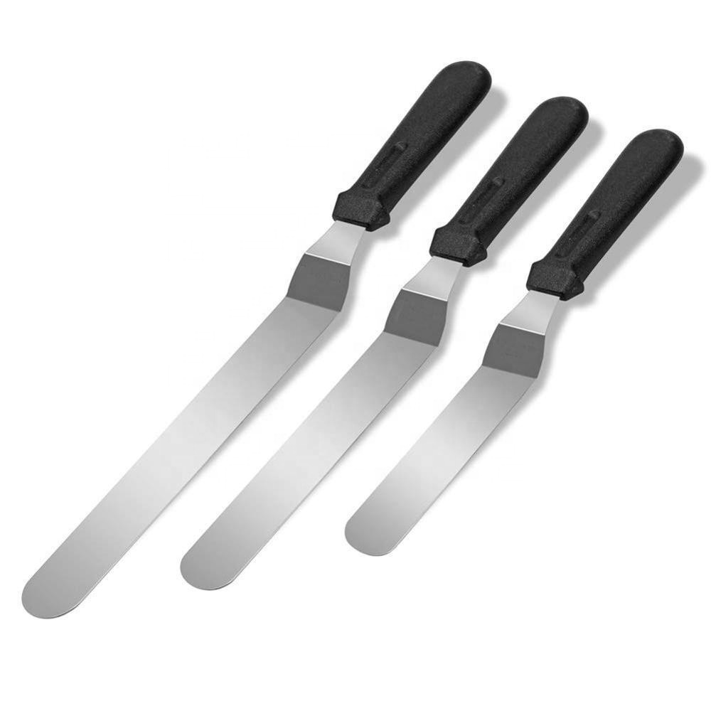 Hot Sale Pack of 3 Stainless Steel Offset Cake Spatula