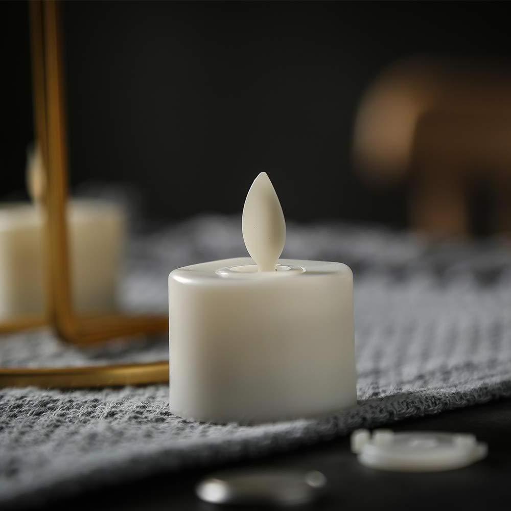 2024 Led Moving flame flameless tea light candles  led Tea candles with Remote Control Set of 6