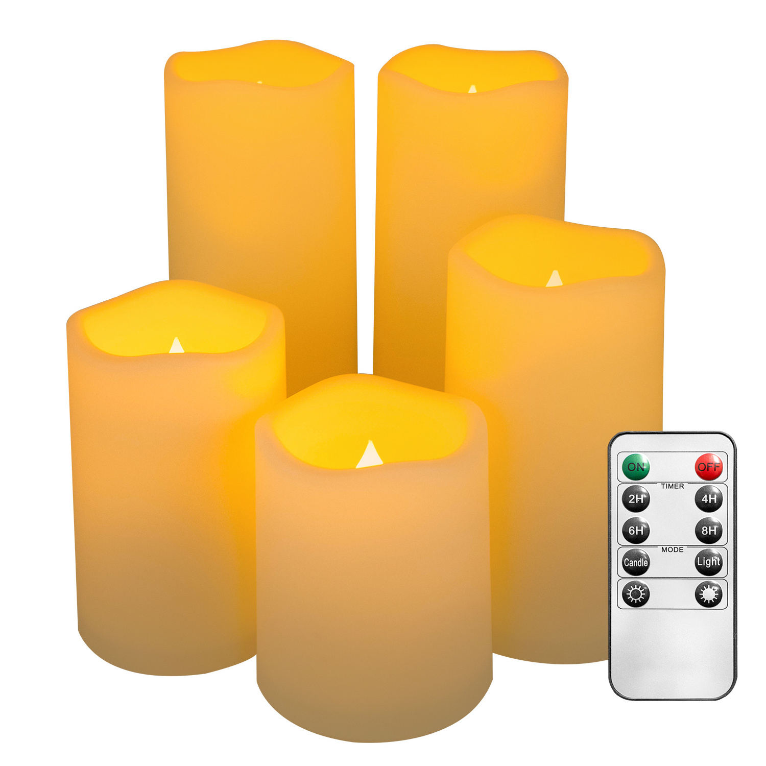 Plastic LED Candle waterproof for outdoor Battery Operated Remote  LED  Flickering Candles for home garden decoration