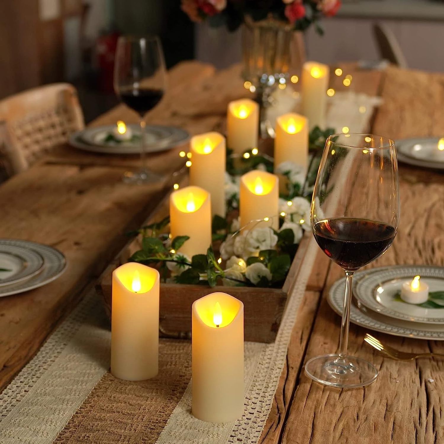 Home decoration led candles with moving flame flameless candles with Remote Control Set of 5