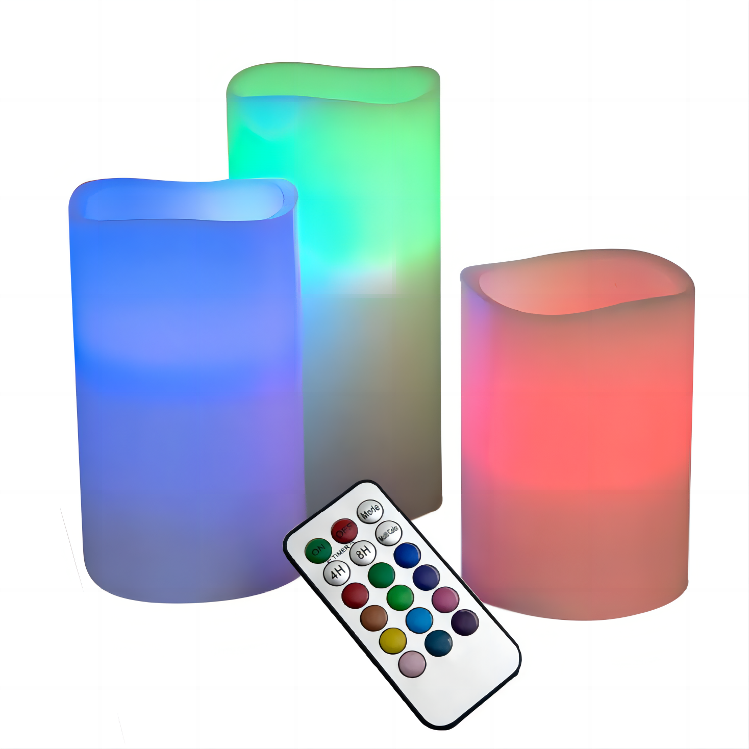 Flameless candles Color Changing LED Flameless Pillar Candles Real wax LED flickering pillar candles battery power set of 3