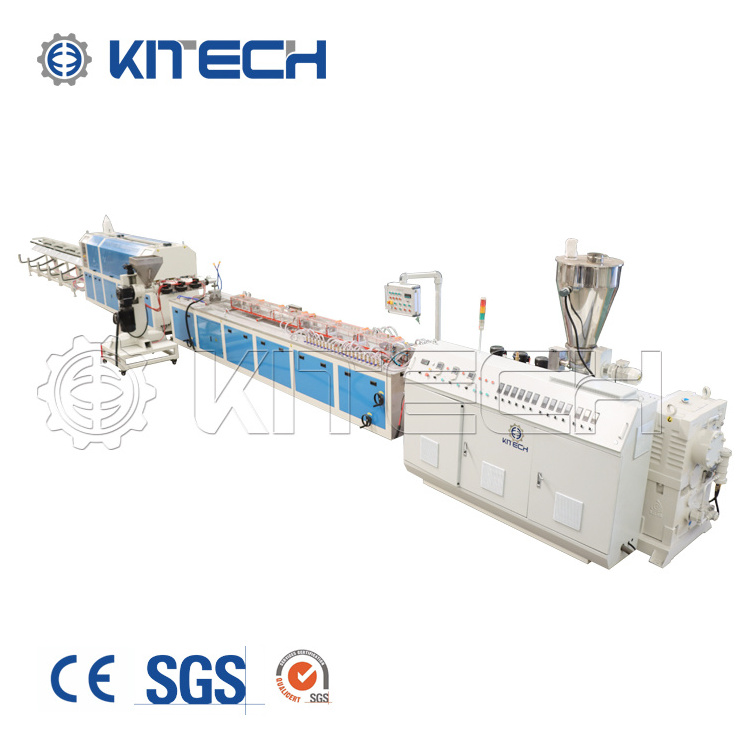 Kitech PVC WPC Wood Plastic Composite Door Window Making Machine Price