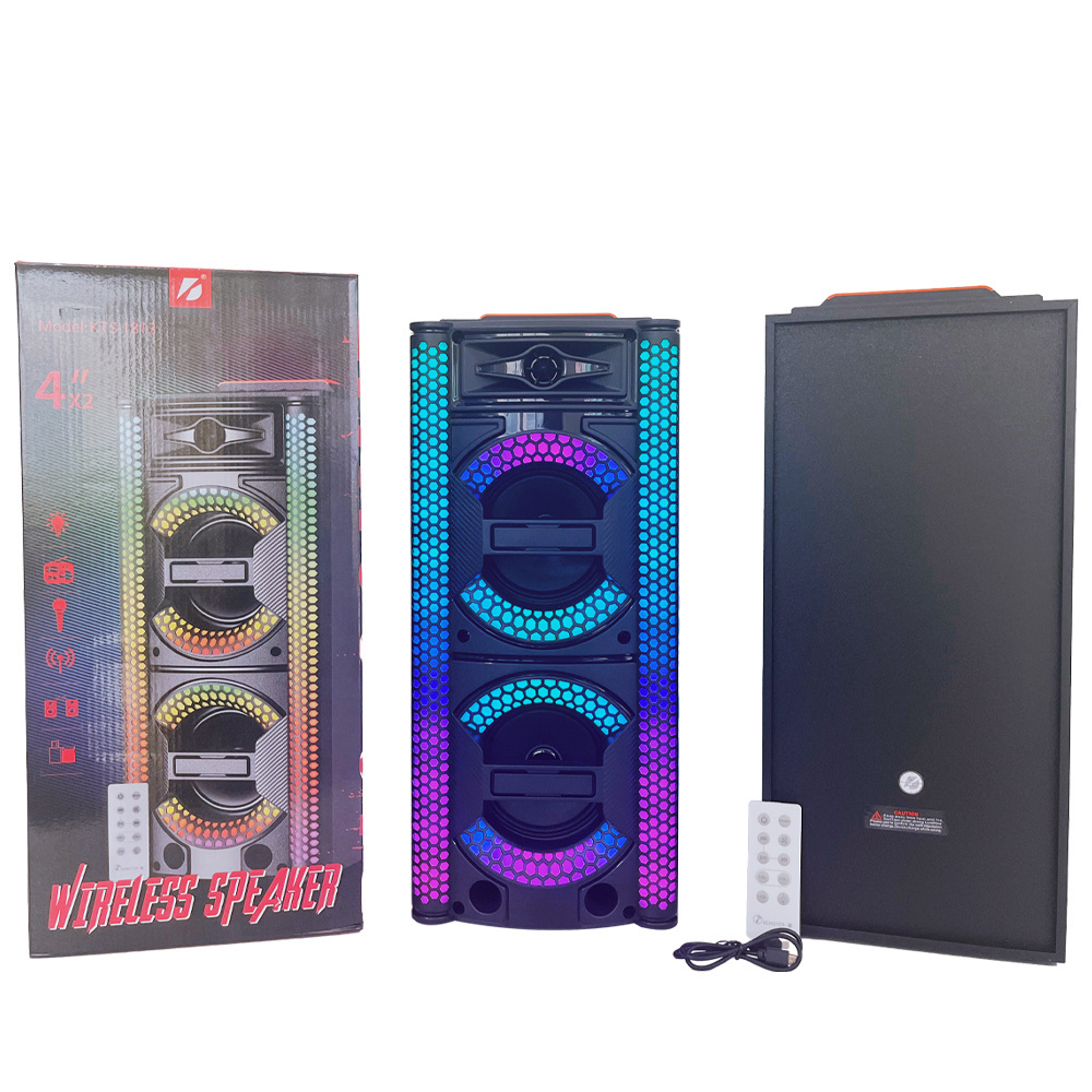 Inch*2 10W*2 Pool Kts Rechargeable Vintage Lighters Retro Mini Home Theatre System Subwoofer Boombox With Mic Speaker