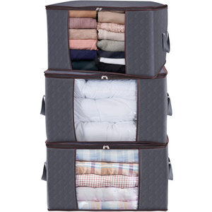 Hot Sale Wardrobe Collapsible Clothes Storage Bags Large Storage Box With Lid Foldable Underbed Storage Organizer