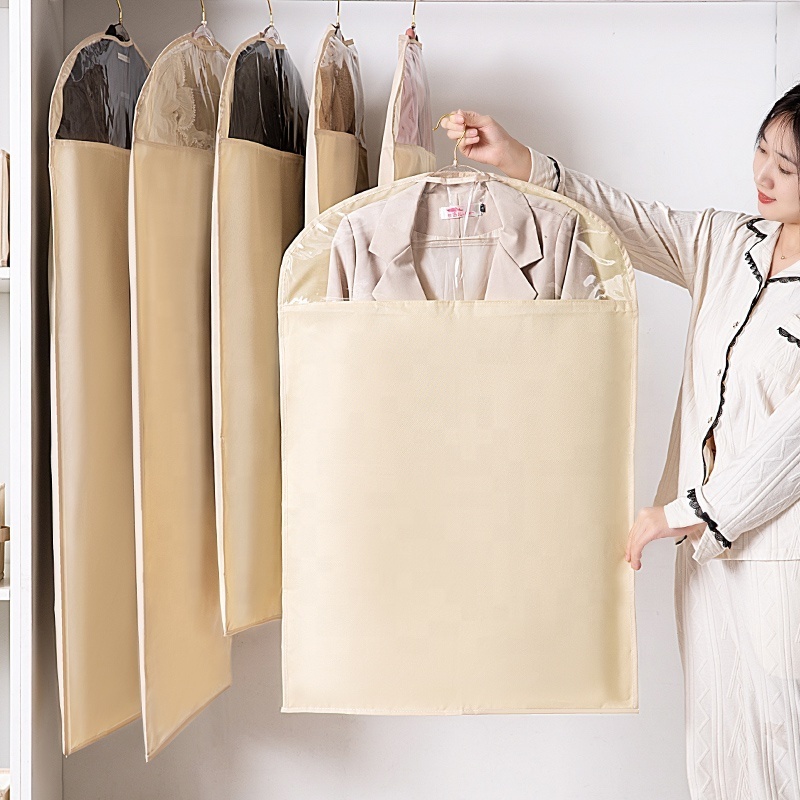 Garment Cover Dust Cover Coat Hanging Clothes Storage Bag Clothing Organizer Moisture-Proof Dust-Proof Clothes Cover