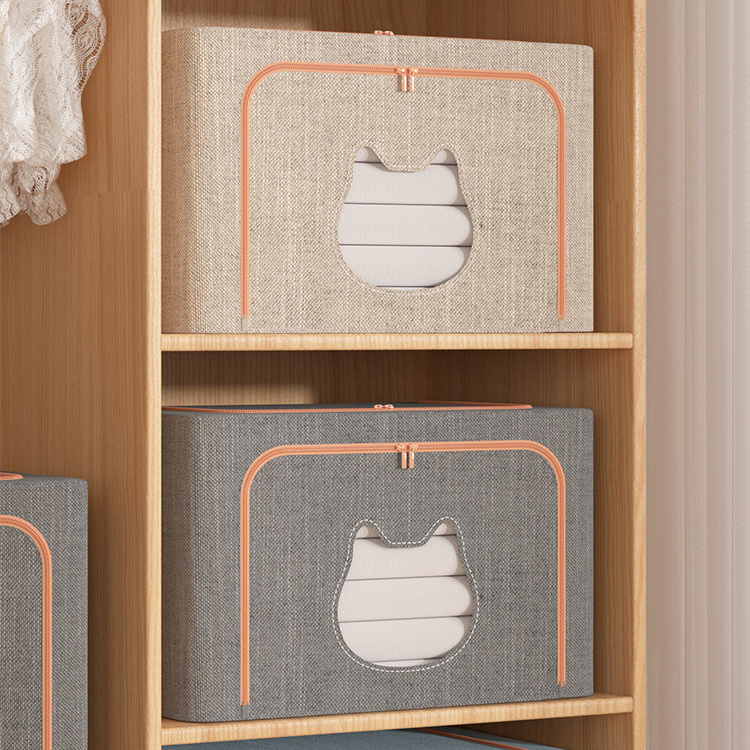 High Quality Waterproof Fabric Storage Box Linen Household Children Room Closet Storage Box Kids Organizer