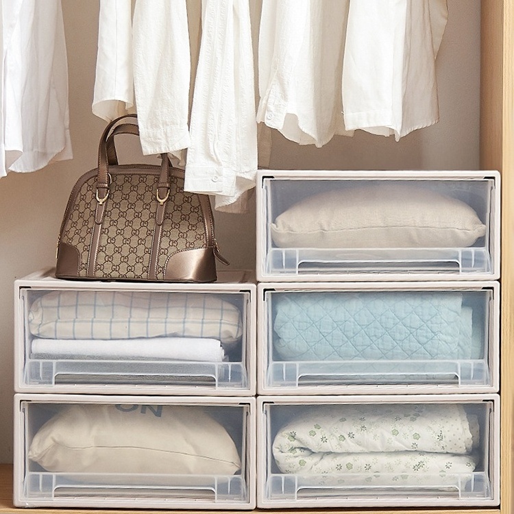 Customized Furniture Stackable Cabinet Plastic Cloth Bins Closet Drawer Storage Organizer And Storage Closet