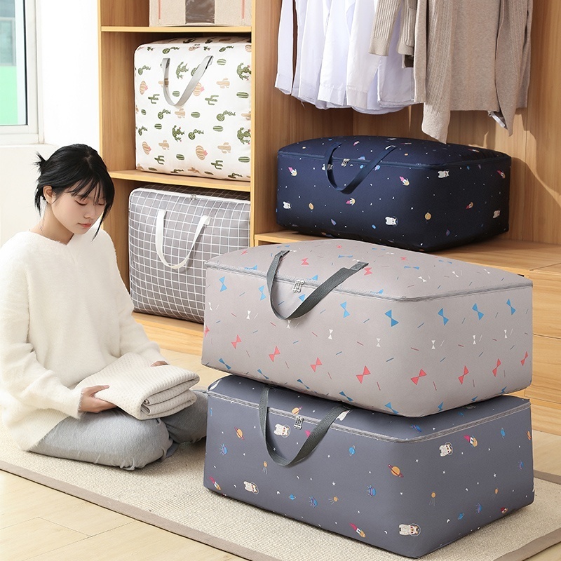 High Quality Foldable Oxford Cloth Storage Cube Bags Home Storage Bags For Quilt Storage Bag Home Organizer