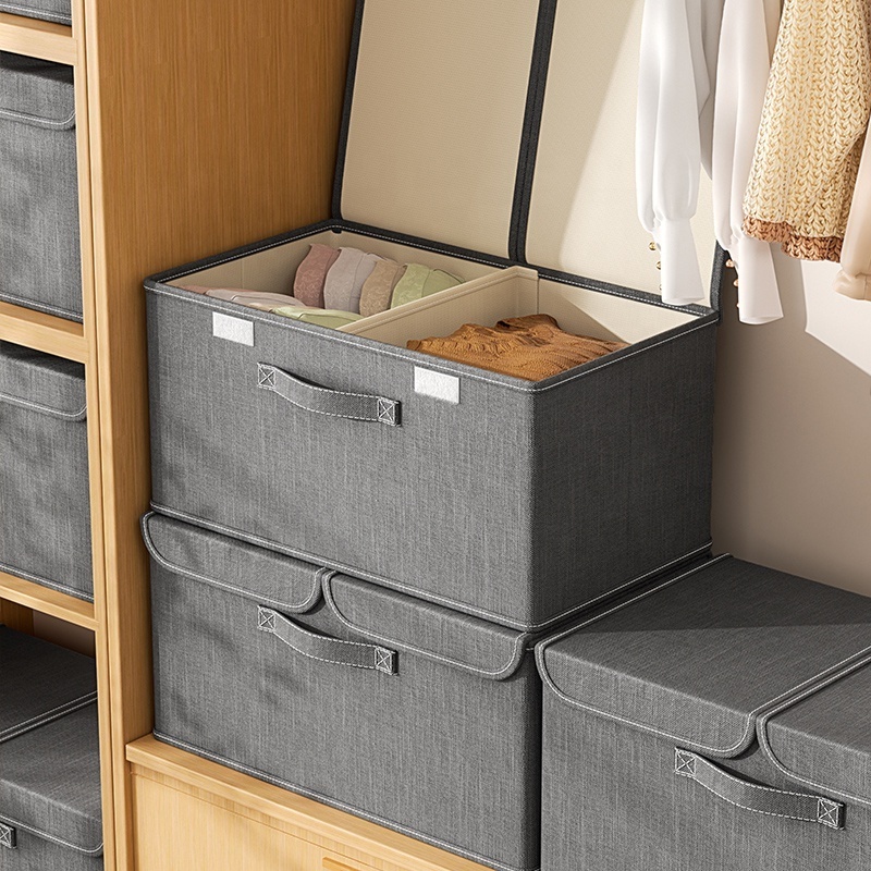 New Launched Foldable Clothes Storage Box Wardrobe Clothing Organizer Large Storage Box With Lid