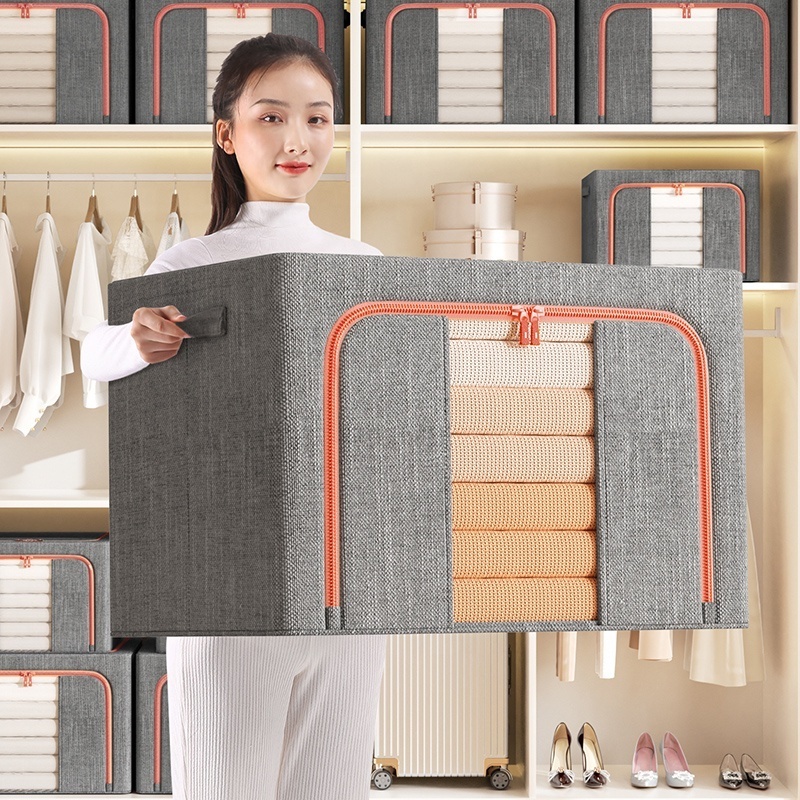 household linen collapsible storage boxes bins bags bedroom wardrobe closet home organizer container case cube multipurpose