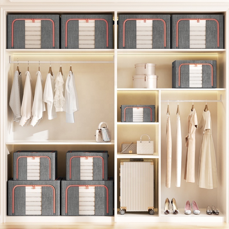 household linen collapsible storage boxes bins bags bedroom wardrobe closet home organizer container case cube multipurpose