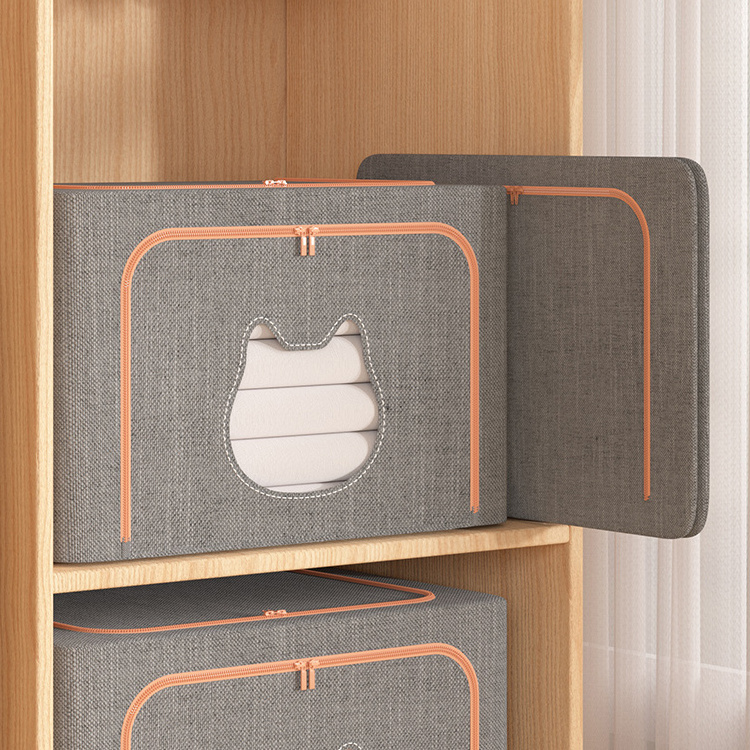 High Quality Waterproof Fabric Storage Box Linen Household Children Room Closet Storage Box Kids Organizer