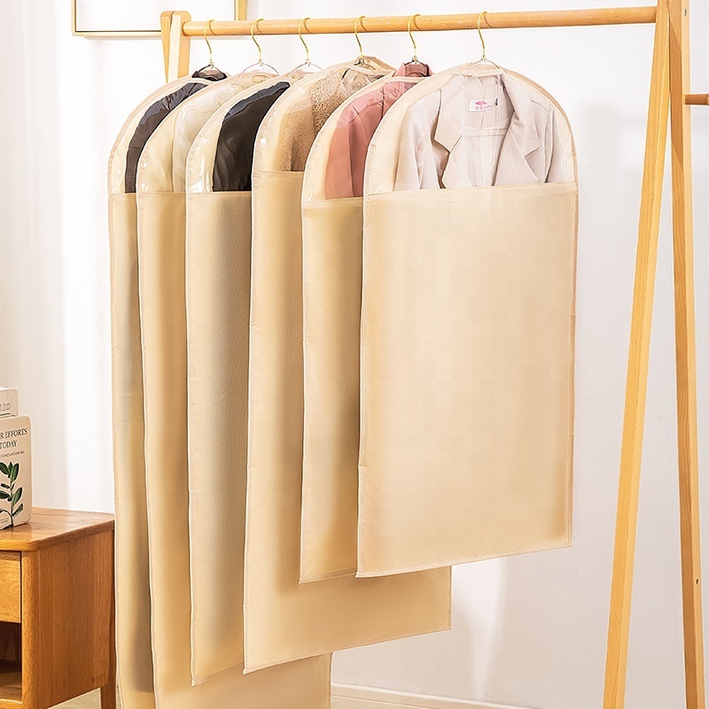 Garment Cover Dust Cover Coat Hanging Clothes Storage Bag Clothing Organizer Moisture-Proof Dust-Proof Clothes Cover