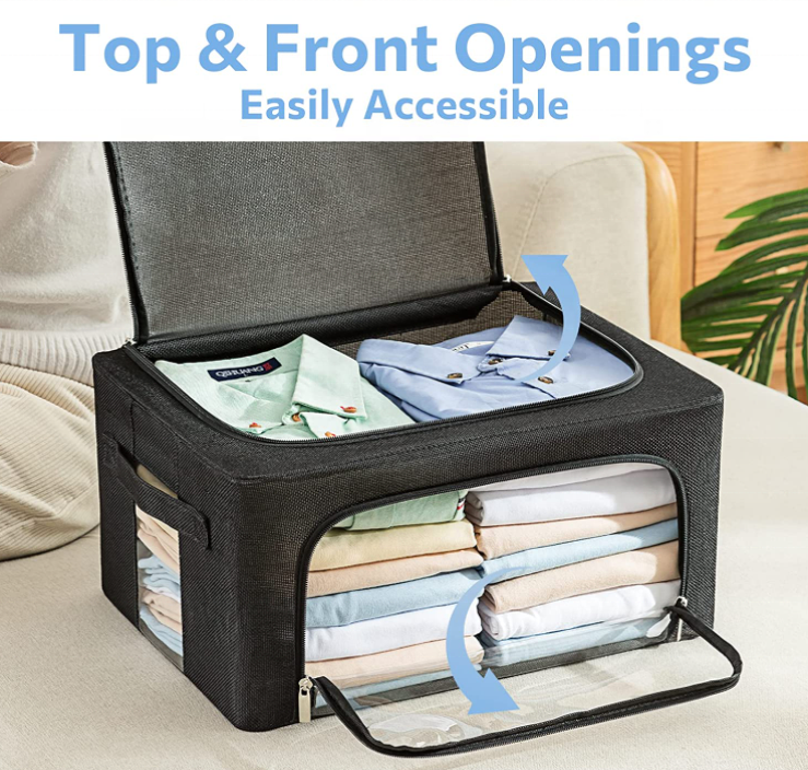 Customized Collapsible Fabric Storage Boxes Bins Clothing Laundry Desk Organizer Basket Waterproof Storage Cabinet Container