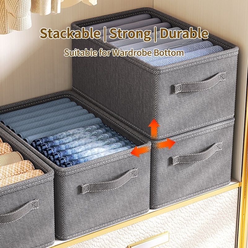 Basic Drawer Storage Box Organizer Collapsible Mini Containers for Desktop Office Closet Storage Bins Basket