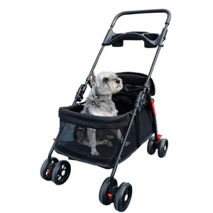 Pet Stroller Foldable Luxury High Quality Pet Cat Dog Carrier Travel Stroller Cart Trolley for Outdoor